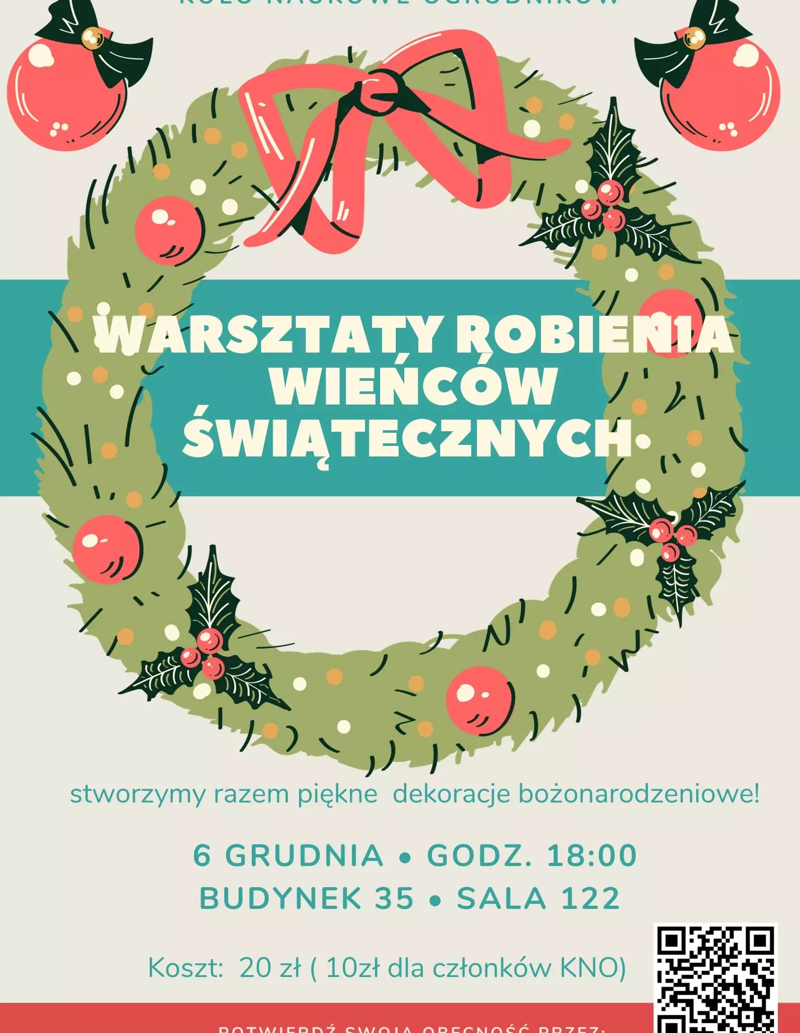 Warsztaty wieńców świątecznych