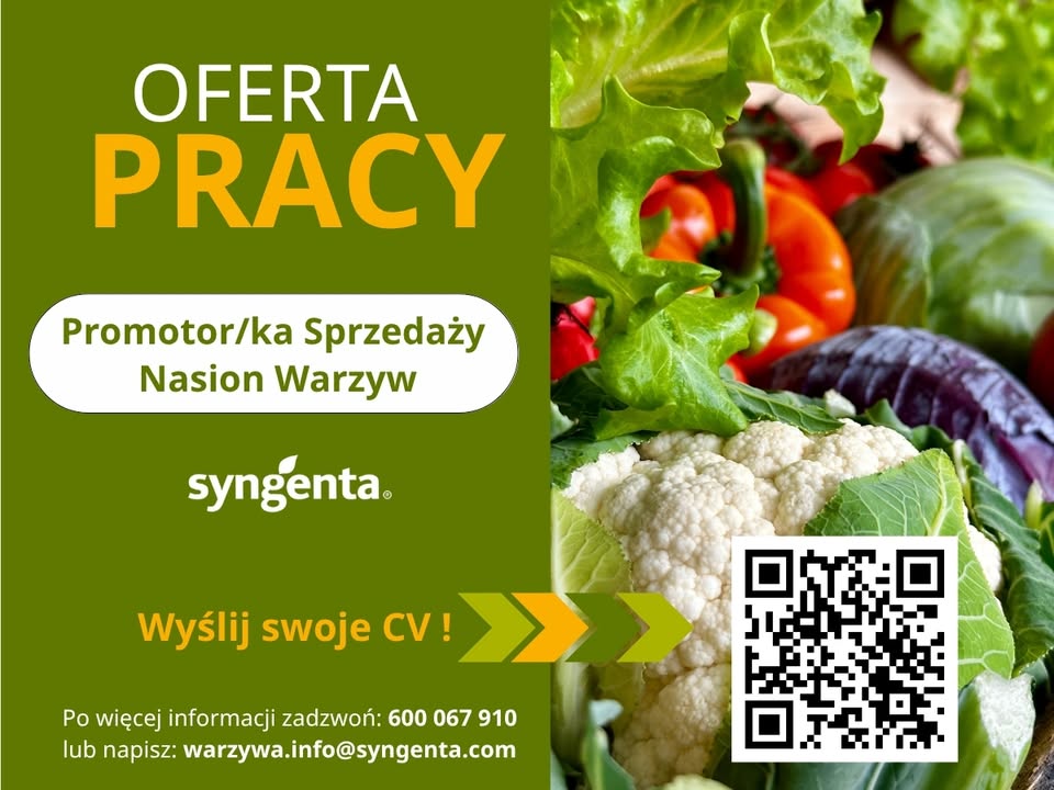 Pro­mo­to­r/ka Sprze­daży Nasion Warzyw, War­szawa, uomwa